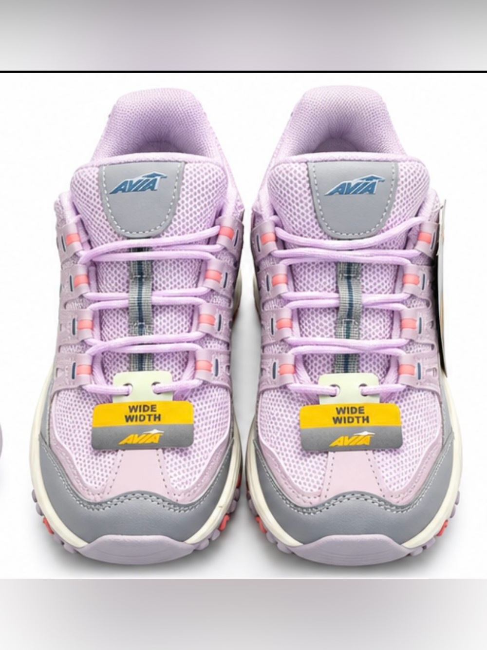 AVIA women’s wide-width sneakers, size 7½, in a light lavender/pink with gray, - Picture 2 of 7